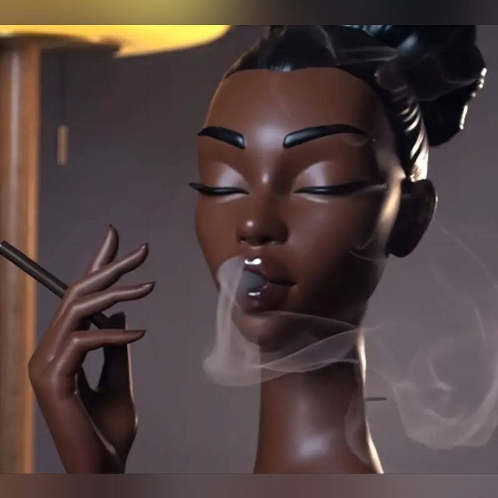 African Inspired Resin Incense Table Top Burner Handcrafted Afrocentric